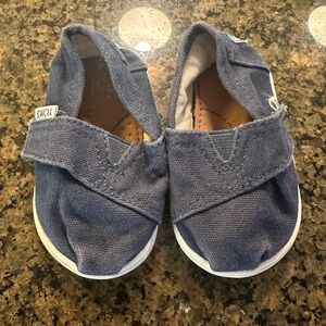 TOMS Kids Denim Blue Moccasins